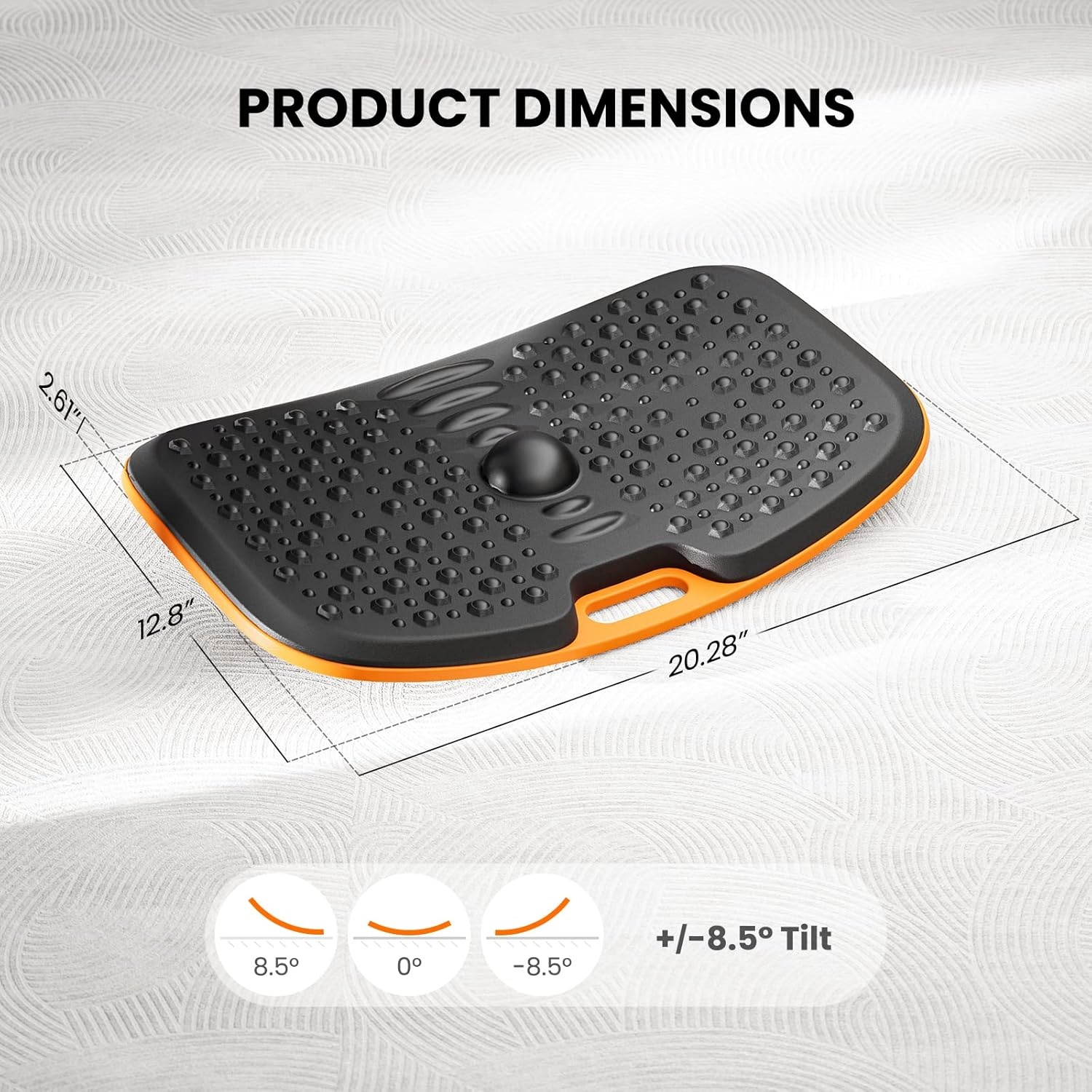 image:imageErGear Anti Fatigue Mat Balance Board Standing Desk Mat Balance Boards Sit Stand Desk Mat Accessory Ergonomic Design NonSlip Bottom Wobble Balance Board Black Large