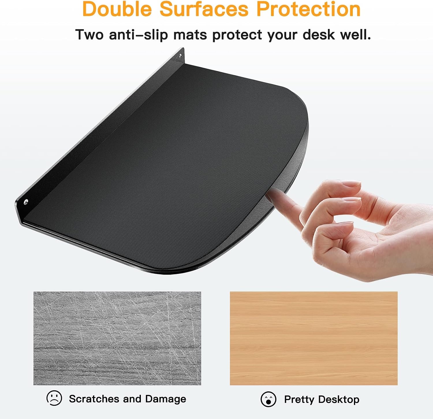 image:imageErGear Monitor Mount Reinforcement Plate Steel Bracket Plate for Thin Glass and Other Fragile Tabletop Fits Most Monitor Stand CClamp Installation