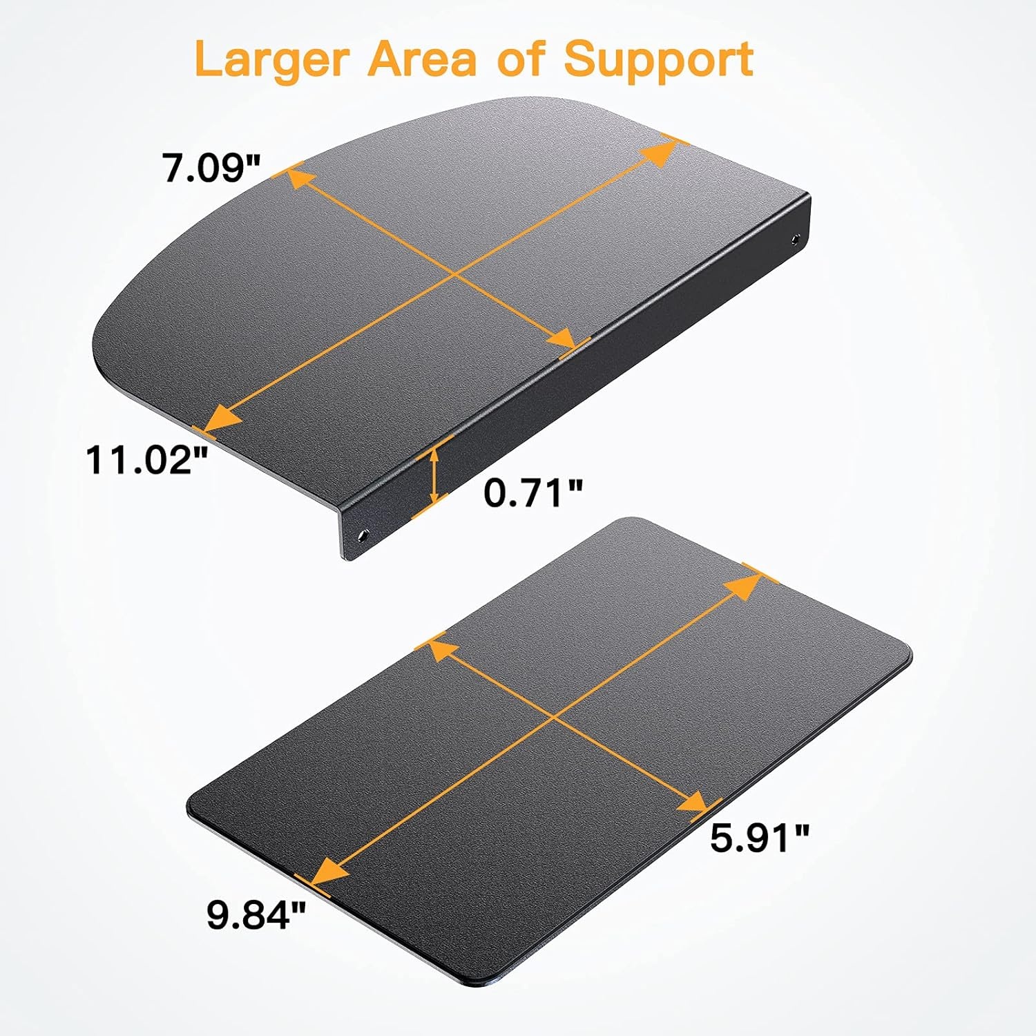 image:imageErGear Monitor Mount Reinforcement Plate Steel Bracket Plate for Thin Glass and Other Fragile Tabletop Fits Most Monitor Stand CClamp Installation
