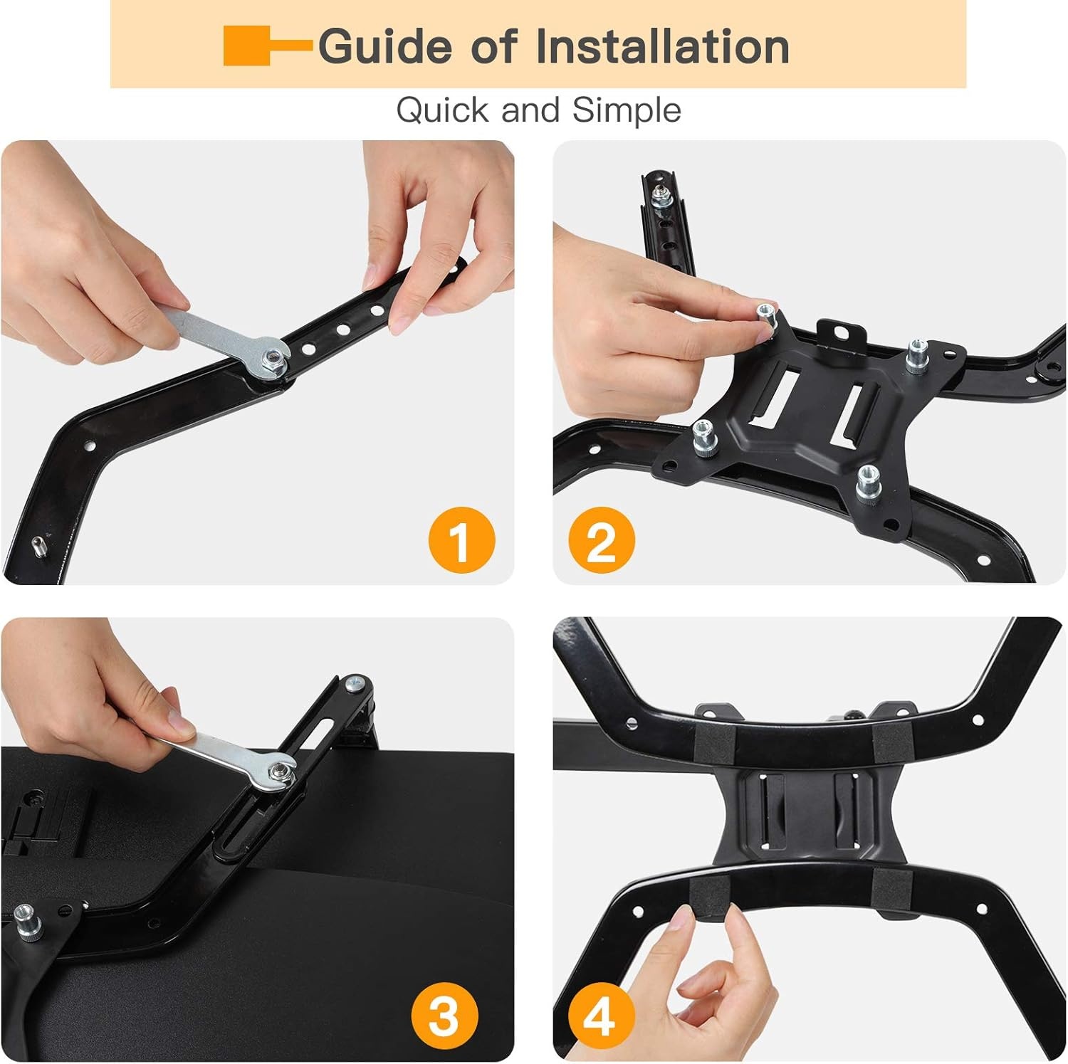 image:imageErGear VESA Mount Adapter Universal NonVESA Monitor Stand Adapter for 17 to 27 Inch Screens VESA Bracket 75x75 mm EGMUA4