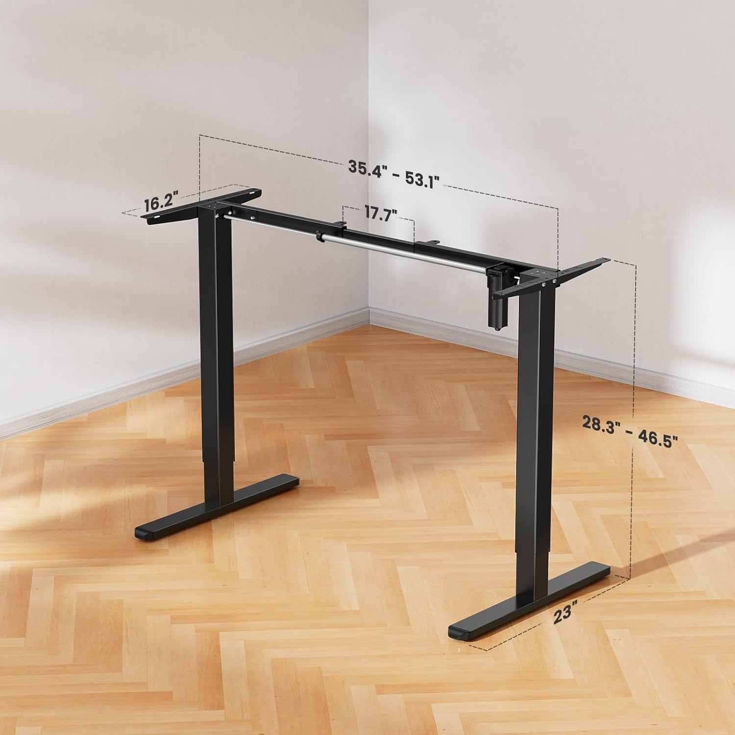 image:imageErGear Electric Standing Desk Legs 4 Memory Height Settings Height Adjustable Desk Frame Sit Stand Table Legs Up to 472 Ergonomic Stand up Converter Base Workstation Black Frame OnlyBlack
