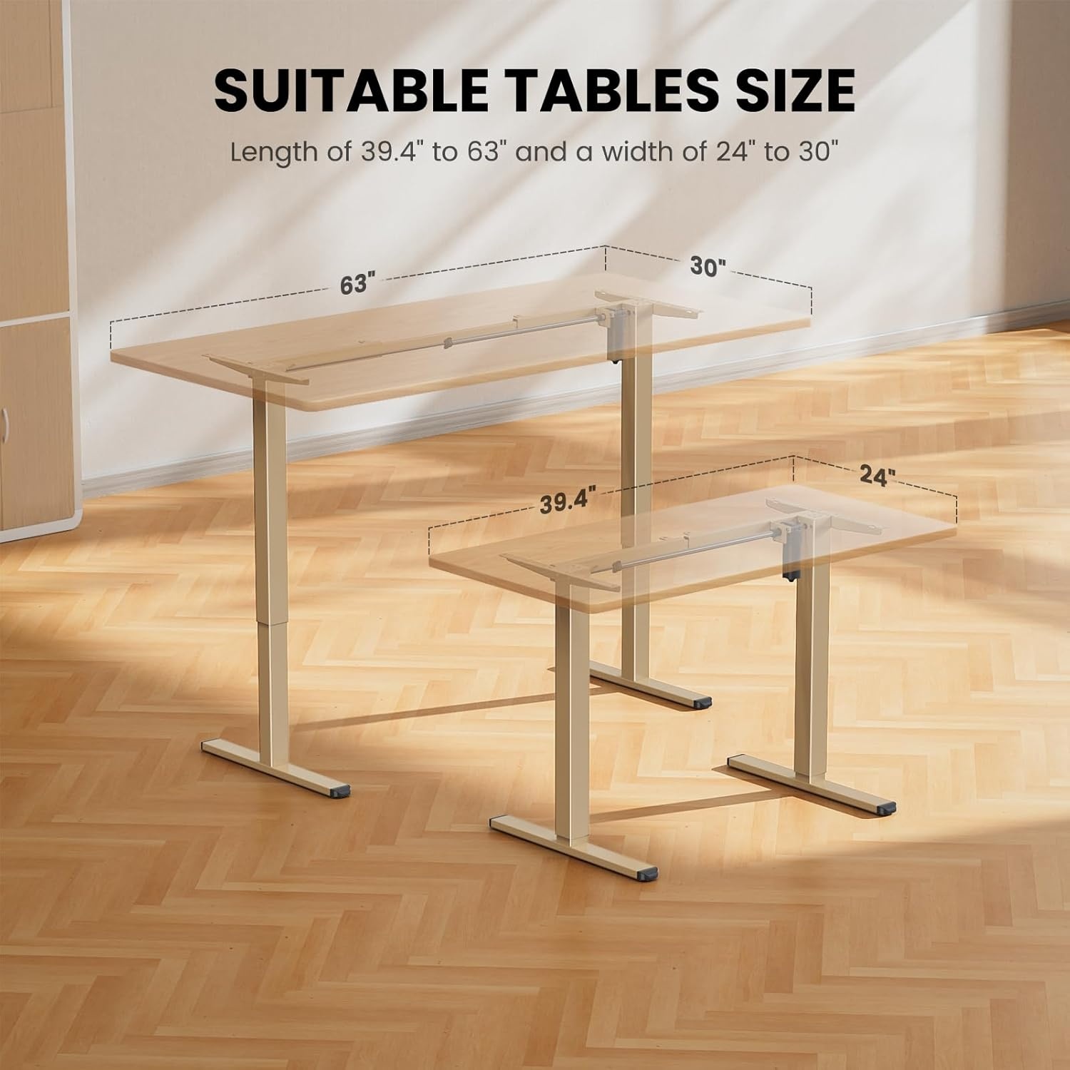 image:imageErGear Electric Standing Desk Legs 4 Memory Height Settings Height Adjustable Desk Frame Sit Stand Table Legs Up to 472 Ergonomic Stand up Converter Base Workstation Black Frame OnlyGlod