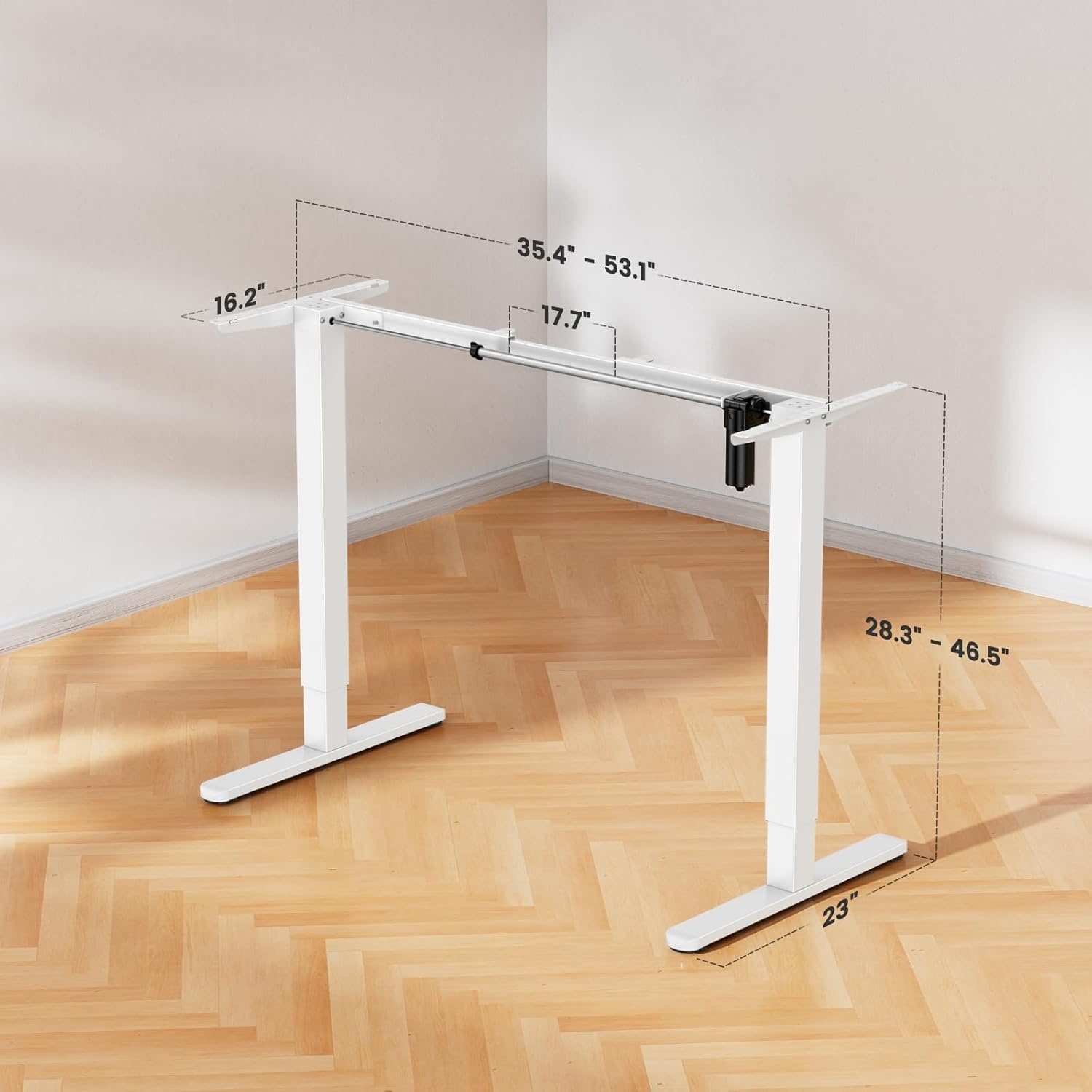 image:imageErGear Electric Standing Desk Legs 4 Memory Height Settings Height Adjustable Desk Frame Sit Stand Table Legs Up to 472 Ergonomic Stand up Converter Base Workstation Black Frame OnlyWhite