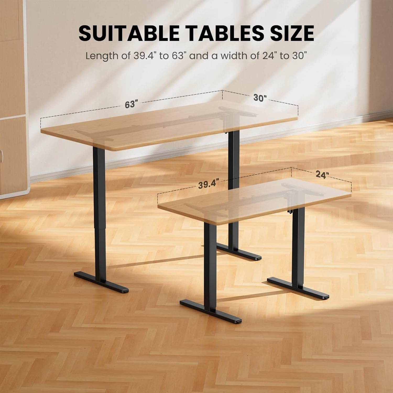 image:imageErGear Electric Standing Desk Legs 4 Memory Height Settings Height Adjustable Desk Frame Sit Stand Table Legs Up to 472 Ergonomic Stand up Converter Base Workstation Black Frame OnlyBlack