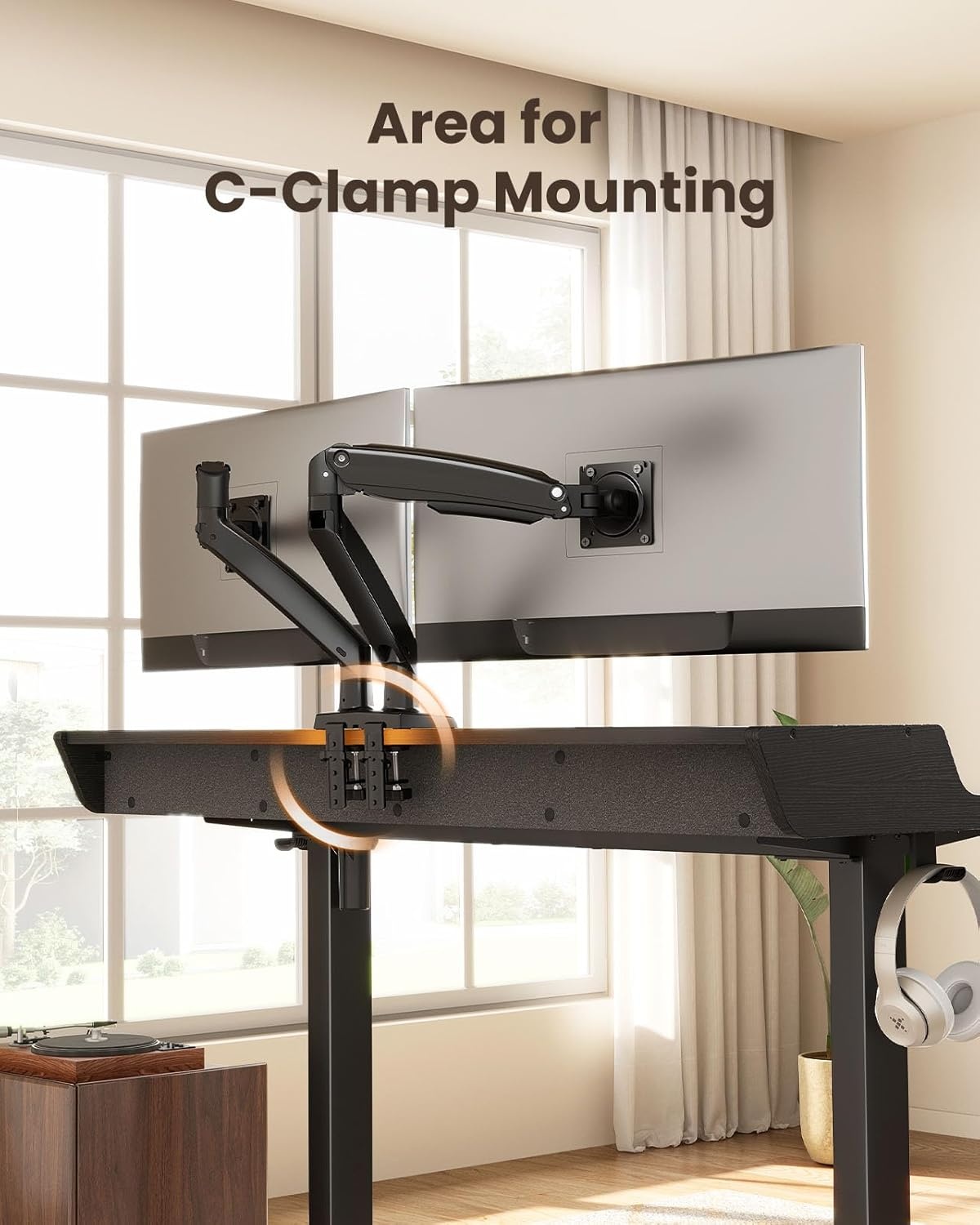 image:imageErGear Electric Standing Desk with Drawers 48 x 24 Gaming Table Compatible Monitor Stand Stand up Desks Home Office HeightAdjustable Desk with Storage Shelf 4 Preset Heights WhiteBlack
