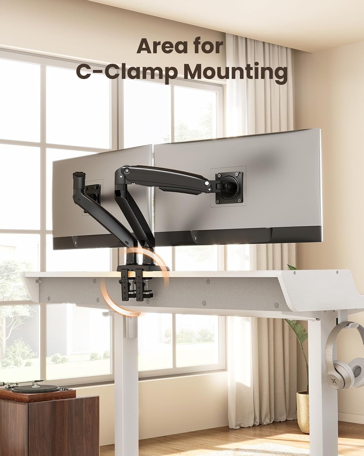 image:imageErGear Electric Standing Desk with Drawers 48 x 24 Gaming Table Compatible Monitor Stand Stand up Desks Home Office HeightAdjustable Desk with Storage Shelf 4 Preset Heights WhiteWhite