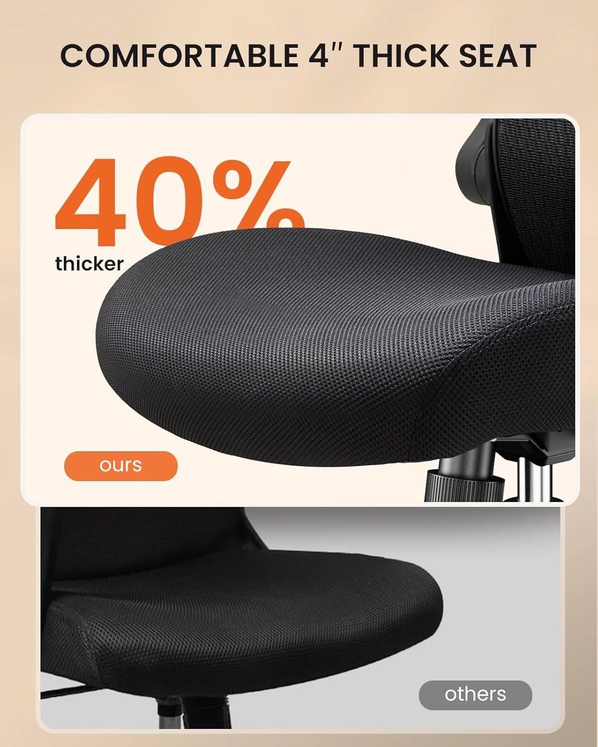 image:imageErGear Ergonomic Office Chair High Back Desk Chair with Adjustable Lumbar Support and Headrest Mesh Office Chair Swivel Computer Chair for Home Office Gaming Black