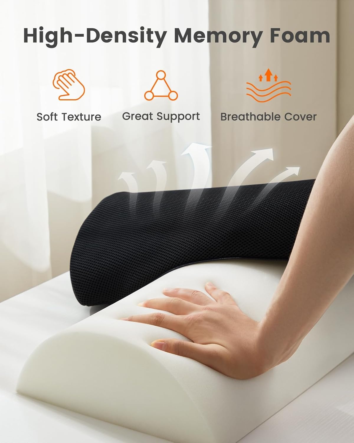 image:imageErGear Foot Rest for Under Desk at Work with 2 Height Options Under Desk Footrest with Ergonomic Memory Foam Desk Foot Stool with Washable Cover for Leg Lumbar amp Back Pain Reliefat Home Office