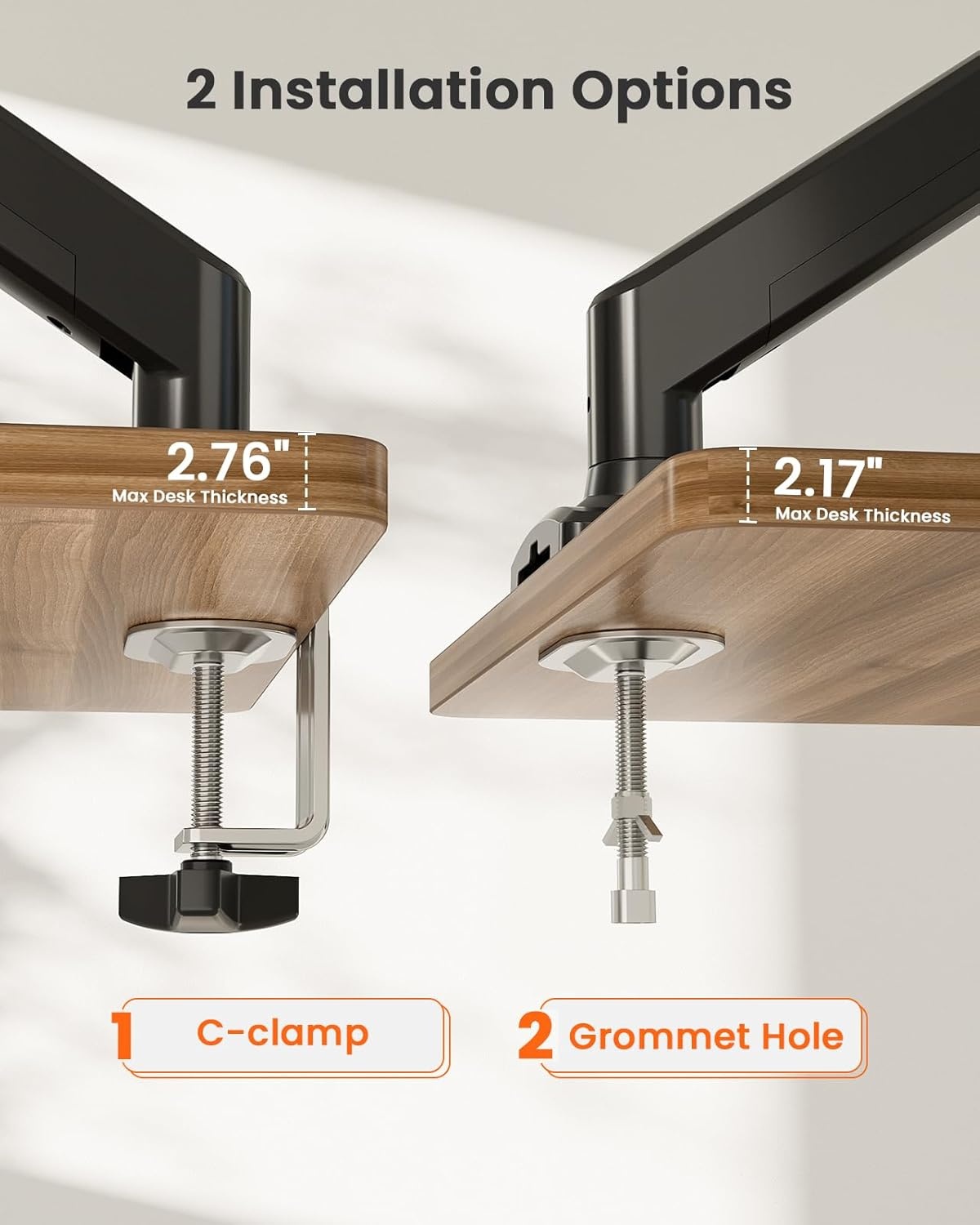 image:imageErGear Single Monitor Arm Fully Adjustable Monitor Mount for 1334 Inch Screens Fast Install Computer Monitor Stand with ToolFree VESA Mount Cable Management Holds 198 lbs Max VESA 100x100mmSingle Arm
