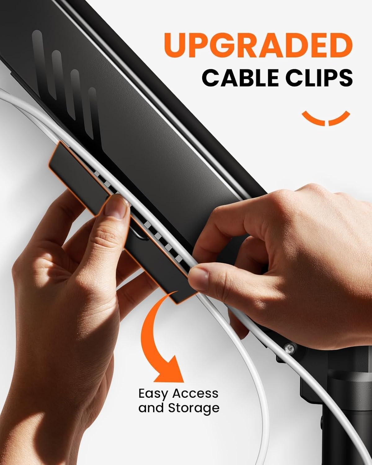 image:imageErGear Single Monitor Arm Fully Adjustable Monitor Mount for 1334 Inch Screens Fast Install Computer Monitor Stand with ToolFree VESA Mount Cable Management Holds 198 lbs Max VESA 100x100mmSingle Arm