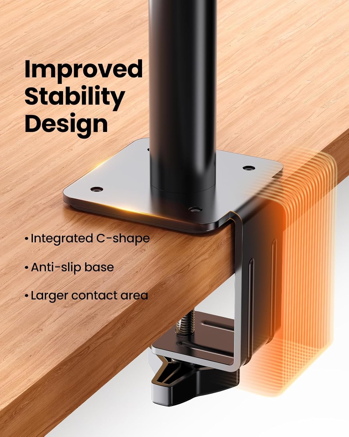 image:imageErGear Single Monitor Arm Fully Adjustable Monitor Mount for 1334 Inch Screens Fast Install Computer Monitor Stand with ToolFree VESA Mount Cable Management Holds 198 lbs Max VESA 100x100mmSingle Arm