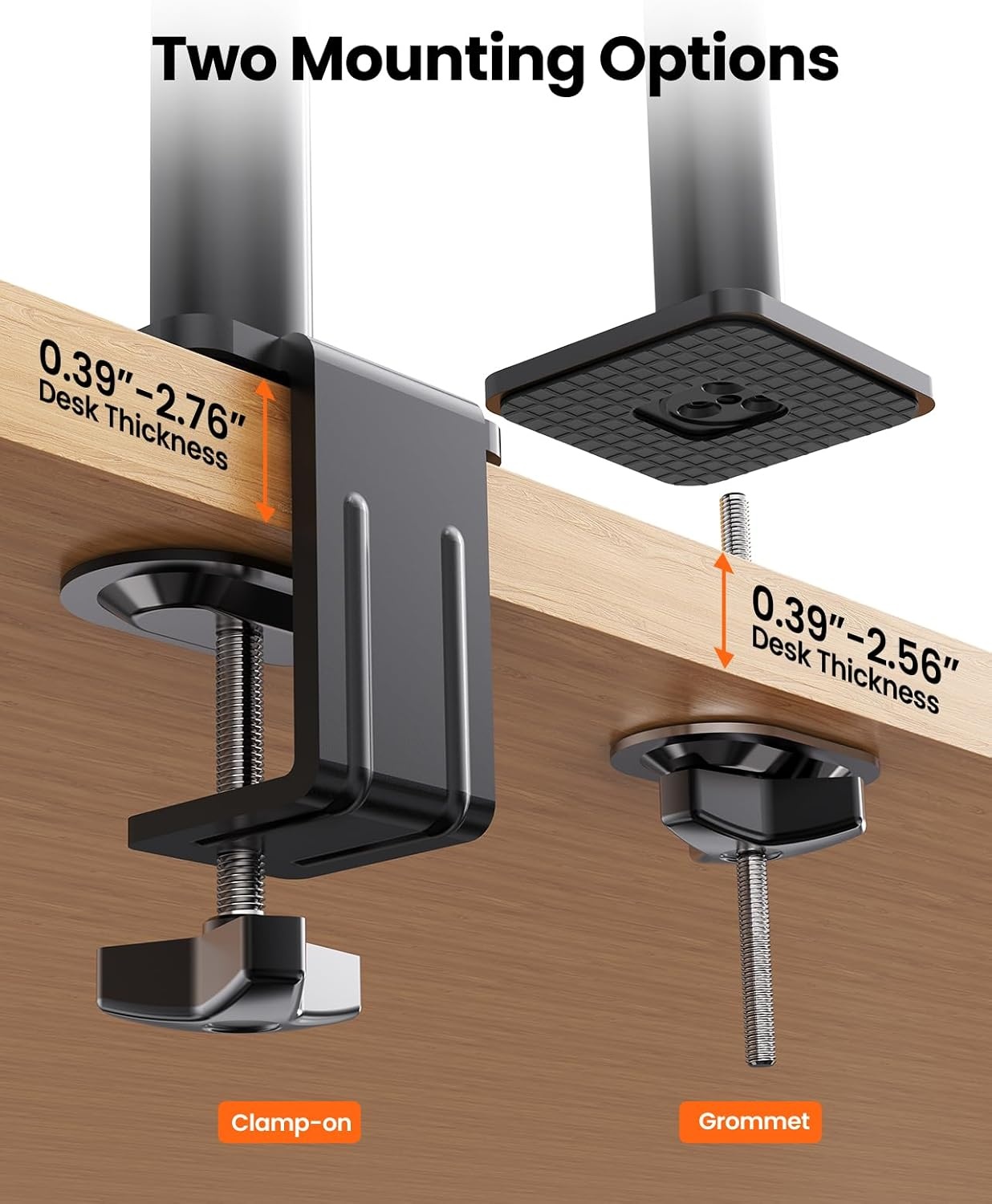 image:imageErGear Single Monitor Arm Fully Adjustable Monitor Mount for 1334 Inch Screens Fast Install Computer Monitor Stand with ToolFree VESA Mount Cable Management Holds 198 lbs Max VESA 100x100mmDual Arms