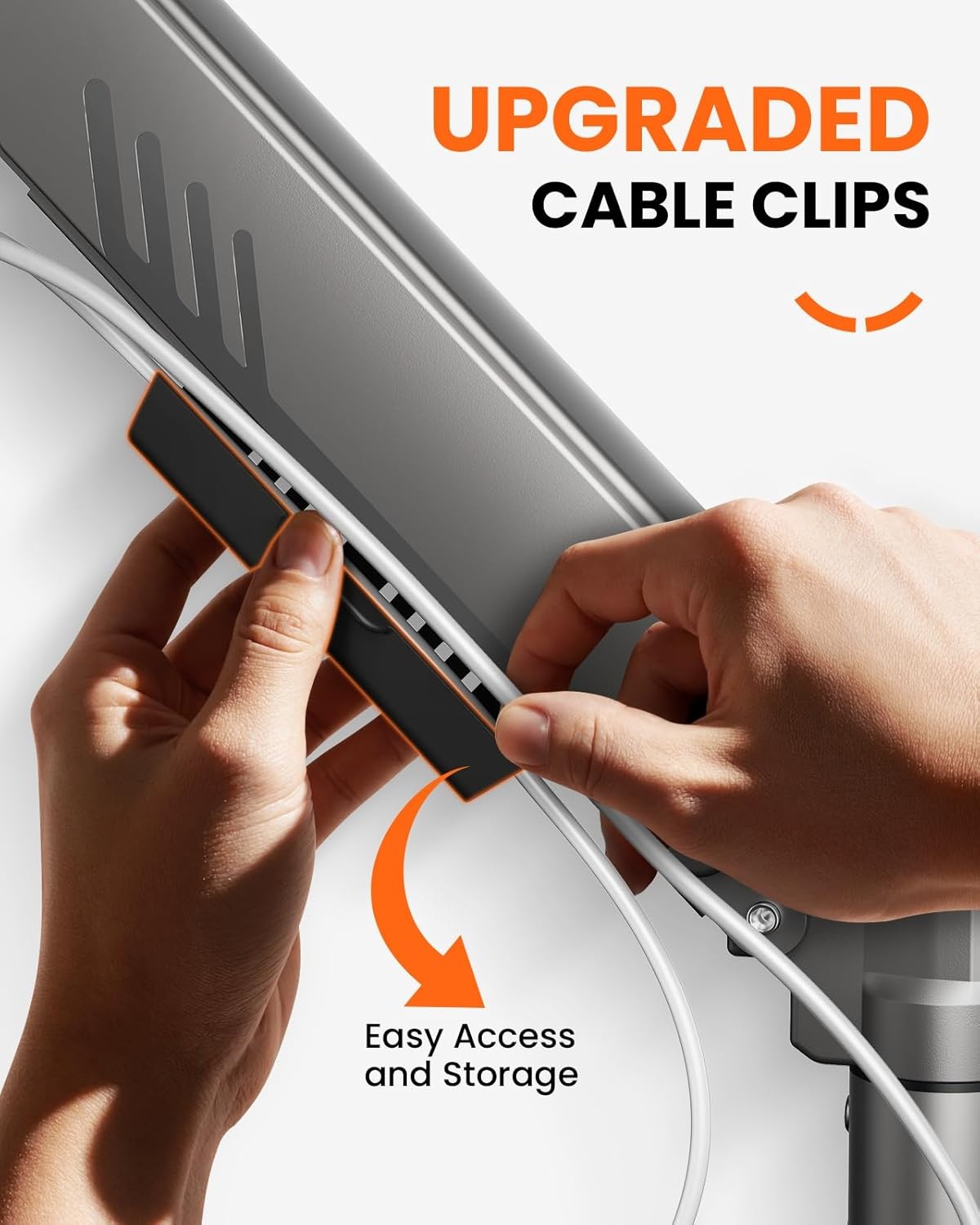image:imageErGear Single Monitor Arm Fully Adjustable Monitor Mount for 1334 Inch Screens Fast Install Computer Monitor Stand with ToolFree VESA Mount Cable Management Holds 198 lbs Max VESA 100x100mmSingle Arm