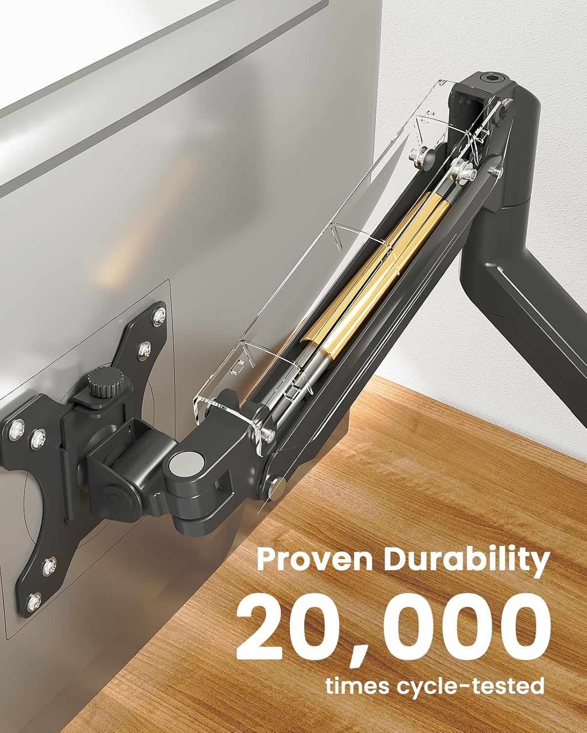 image:imageErGear Single Monitor Arm Fully Adjustable Monitor Mount for 1334 Inch Screens Fast Install Computer Monitor Stand with ToolFree VESA Mount Cable Management Holds 198 lbs Max VESA 100x100mmSingle Arm