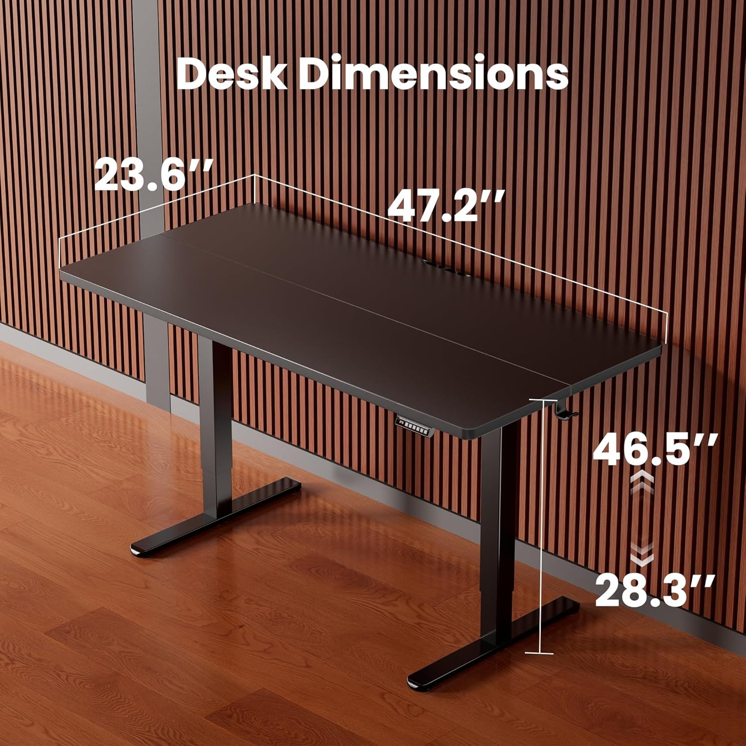 image:imageErgear Height Adjustable Electric Standing Desk 48x24 Inches Sit Stand up Memory Computer Home Office Desk NaturalEGESD5NBlack
