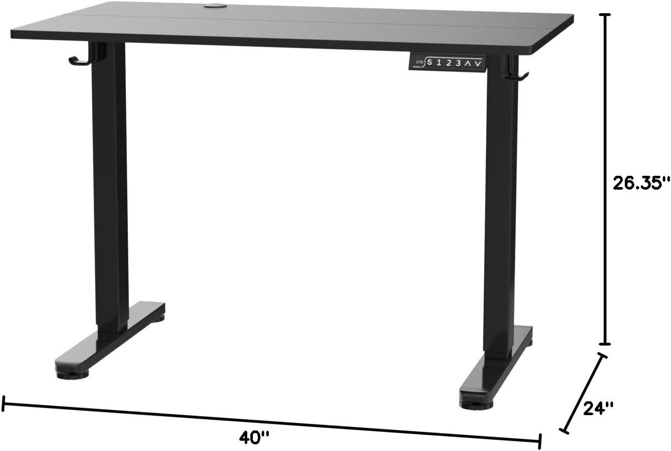 image:imageErgear Height Adjustable Electric Standing Desk 48x24 Inches Sit Stand up Memory Computer Home Office Desk NaturalEGESD5NBlack