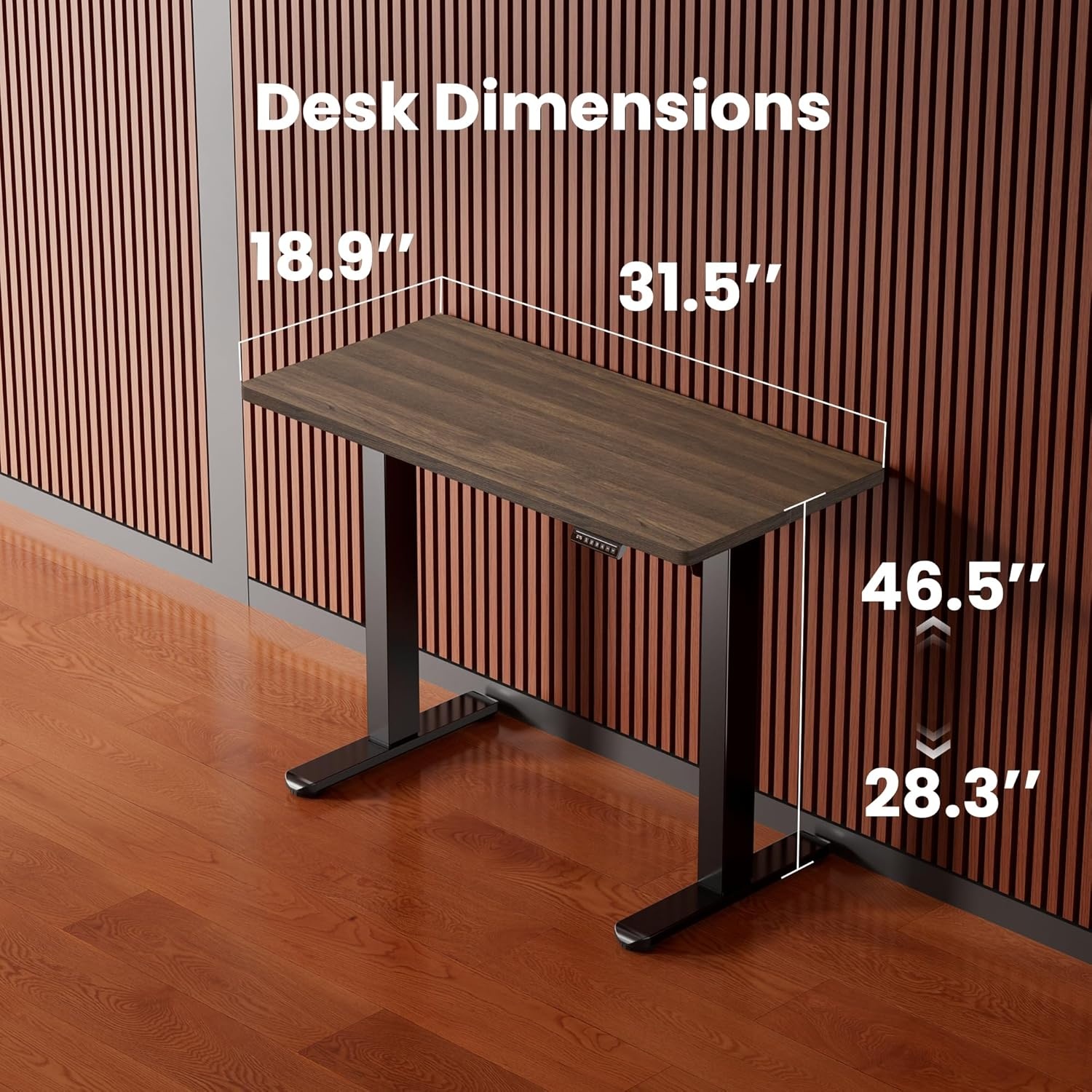 image:imageErgear Height Adjustable Electric Standing Desk 48x24 Inches Sit Stand up Memory Computer Home Office Desk NaturalEGESD5NDark Walnut
