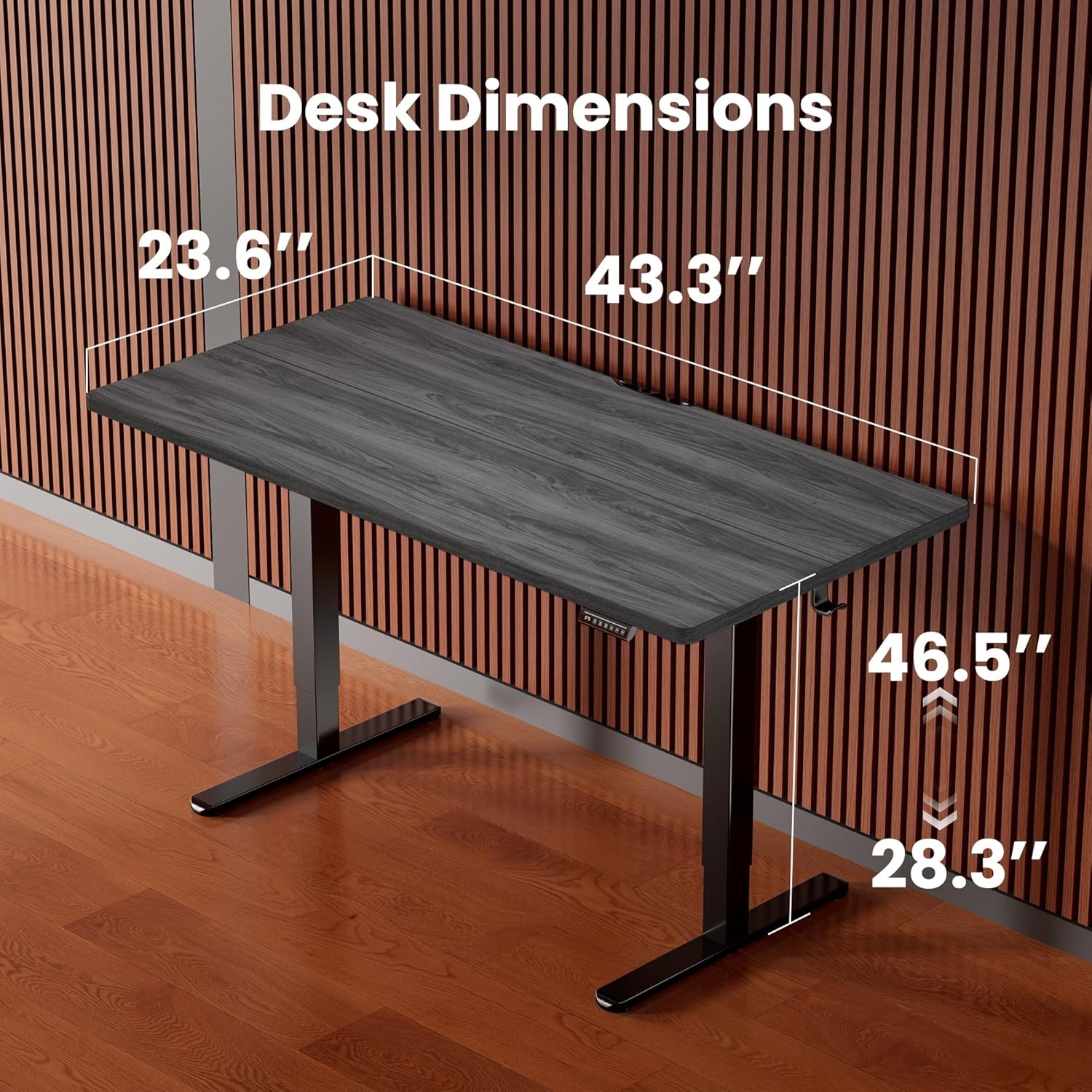 image:imageErgear Height Adjustable Electric Standing Desk 48x24 Inches Sit Stand up Memory Computer Home Office Desk NaturalEGESD5NGrey