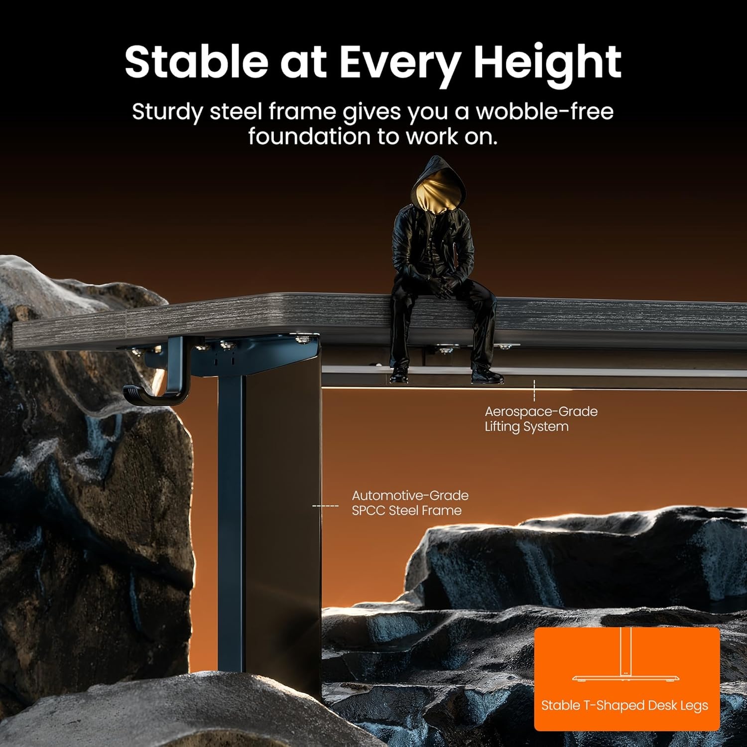 image:imageErgear Height Adjustable Electric Standing Desk 48x24 Inches Sit Stand up Memory Computer Home Office Desk NaturalEGESD5NGrey