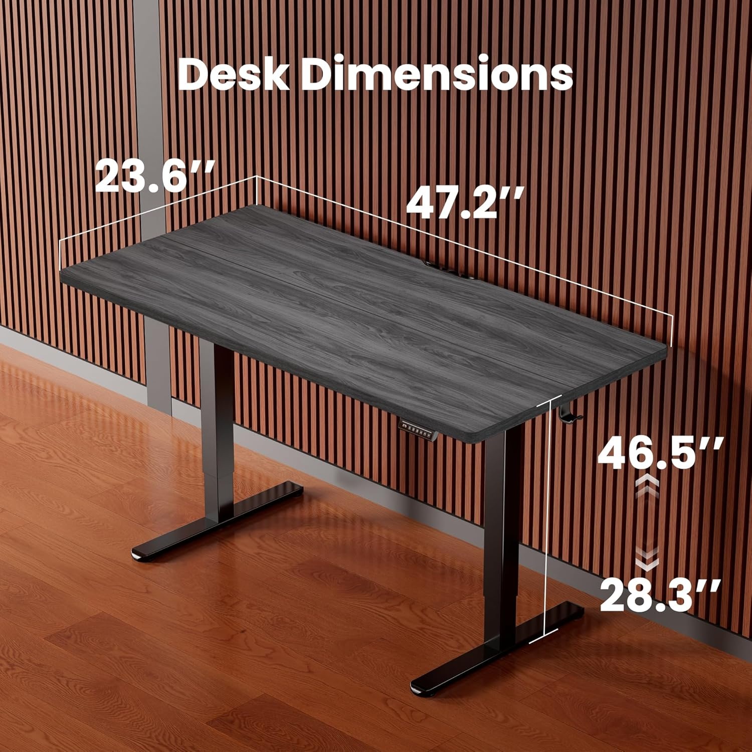 image:imageErgear Height Adjustable Electric Standing Desk 48x24 Inches Sit Stand up Memory Computer Home Office Desk NaturalEGESD5NGrey