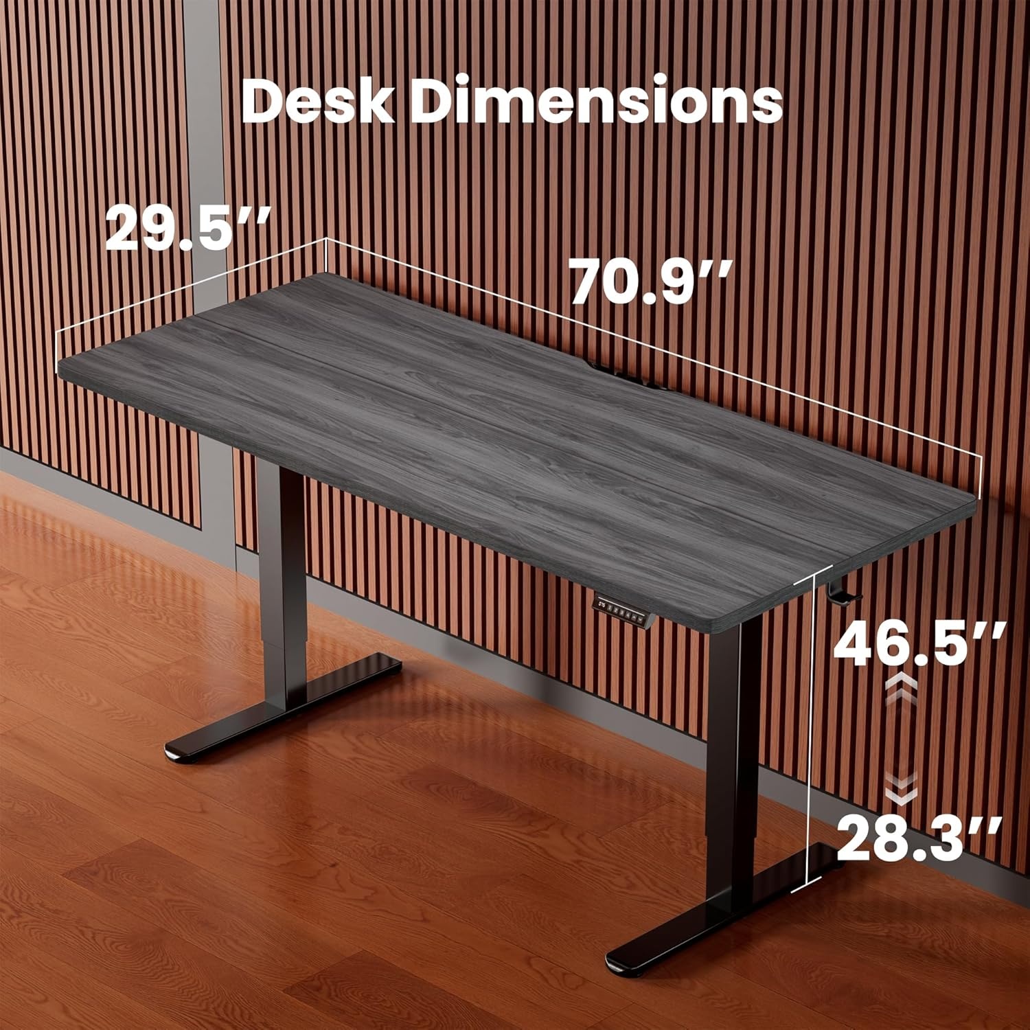 image:imageErgear Height Adjustable Electric Standing Desk 48x24 Inches Sit Stand up Memory Computer Home Office Desk NaturalEGESD5NGrey
