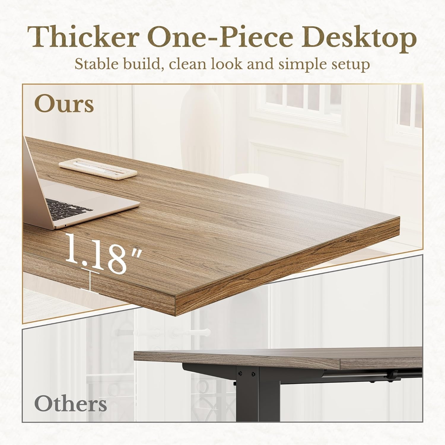 image:imageErgear Height Adjustable Electric Standing Desk 48x24 Inches Sit Stand up Memory Computer Home Office Desk NaturalEGESD5NLight Oak