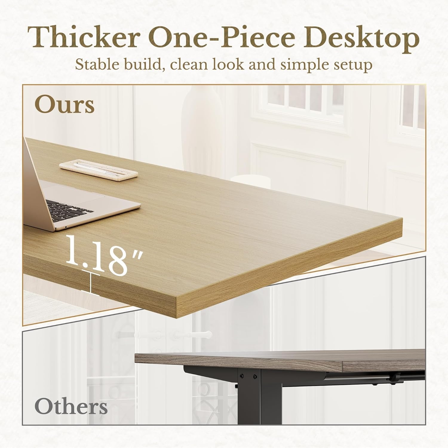 image:imageErgear Height Adjustable Electric Standing Desk 48x24 Inches Sit Stand up Memory Computer Home Office Desk NaturalEGESD5NLight Walnut