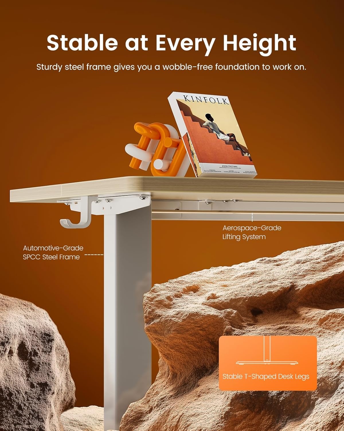 image:imageErgear Height Adjustable Electric Standing Desk 48x24 Inches Sit Stand up Memory Computer Home Office Desk NaturalEGESD5NNatural