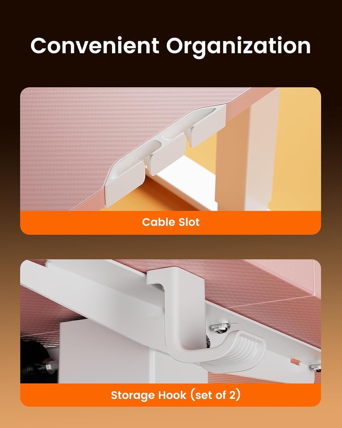 image:imageErgear Height Adjustable Electric Standing Desk 48x24 Inches Sit Stand up Memory Computer Home Office Desk NaturalEGESD5NPink