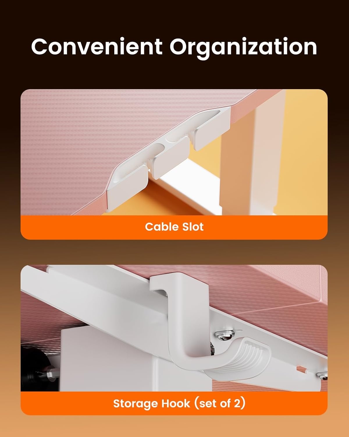 image:imageErgear Height Adjustable Electric Standing Desk 48x24 Inches Sit Stand up Memory Computer Home Office Desk NaturalEGESD5NPink