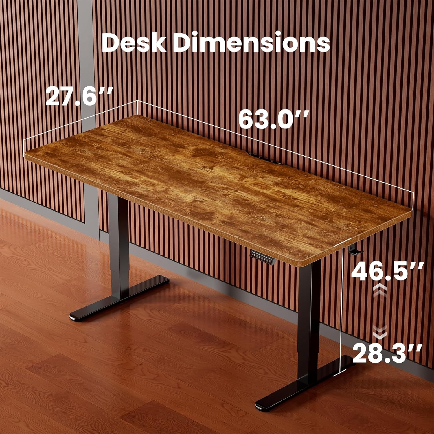 image:imageErgear Height Adjustable Electric Standing Desk 48x24 Inches Sit Stand up Memory Computer Home Office Desk NaturalEGESD5NVintage Brown