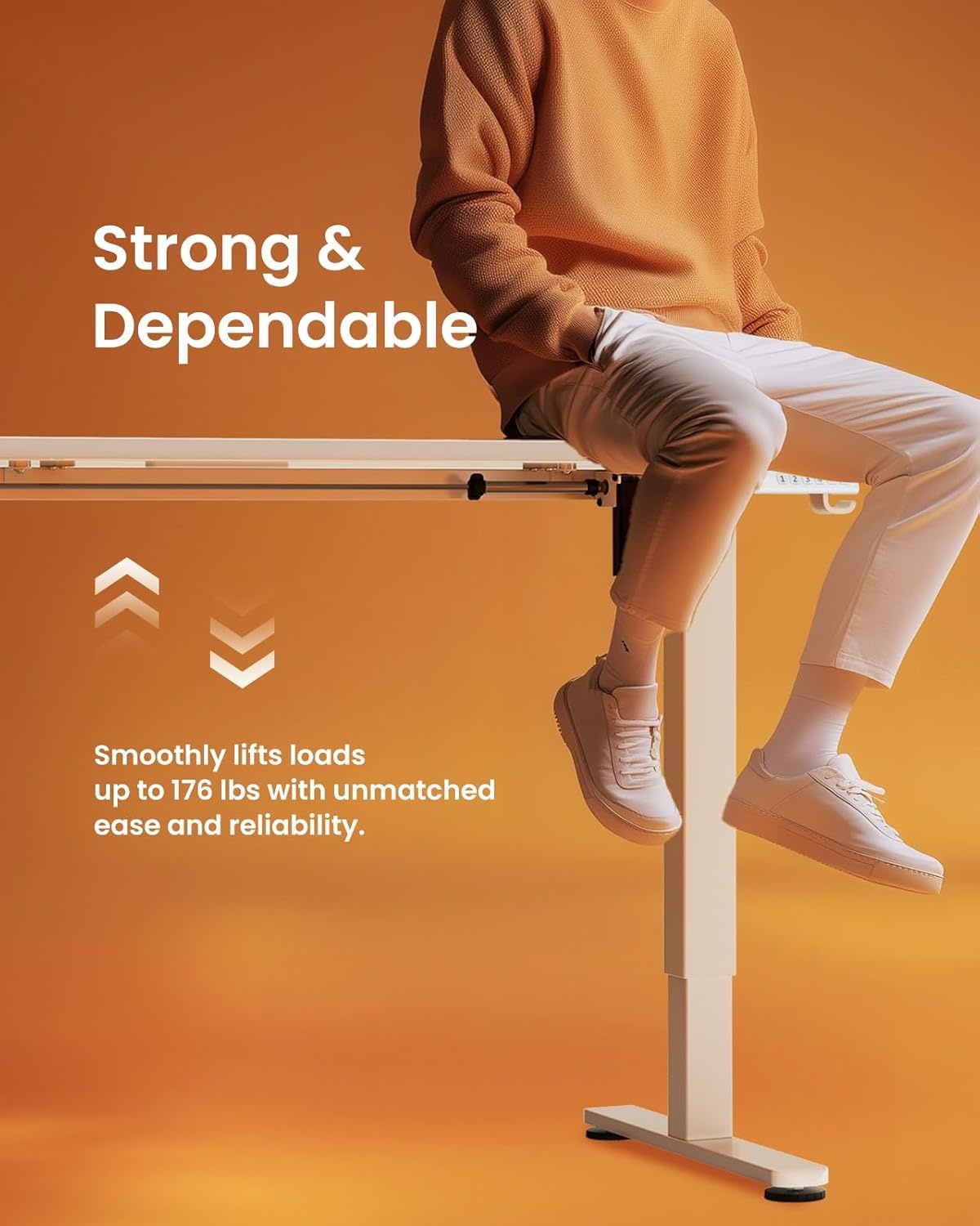 image:imageErgear Height Adjustable Electric Standing Desk 48x24 Inches Sit Stand up Memory Computer Home Office Desk NaturalEGESD5NWhite