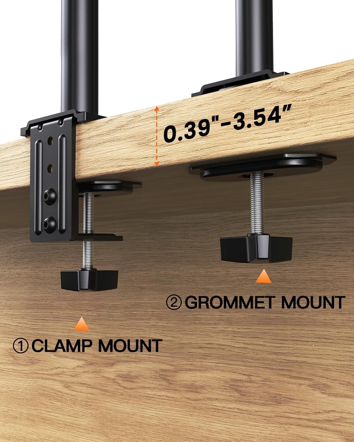 image:imageErgear Monitor Mount for Most 1332 Computer Screens up to 176lbs Improved LCD LED Monitor Riser Adjustable Height and Angle Single Gaming Desk Mount Stand Black EGCM12