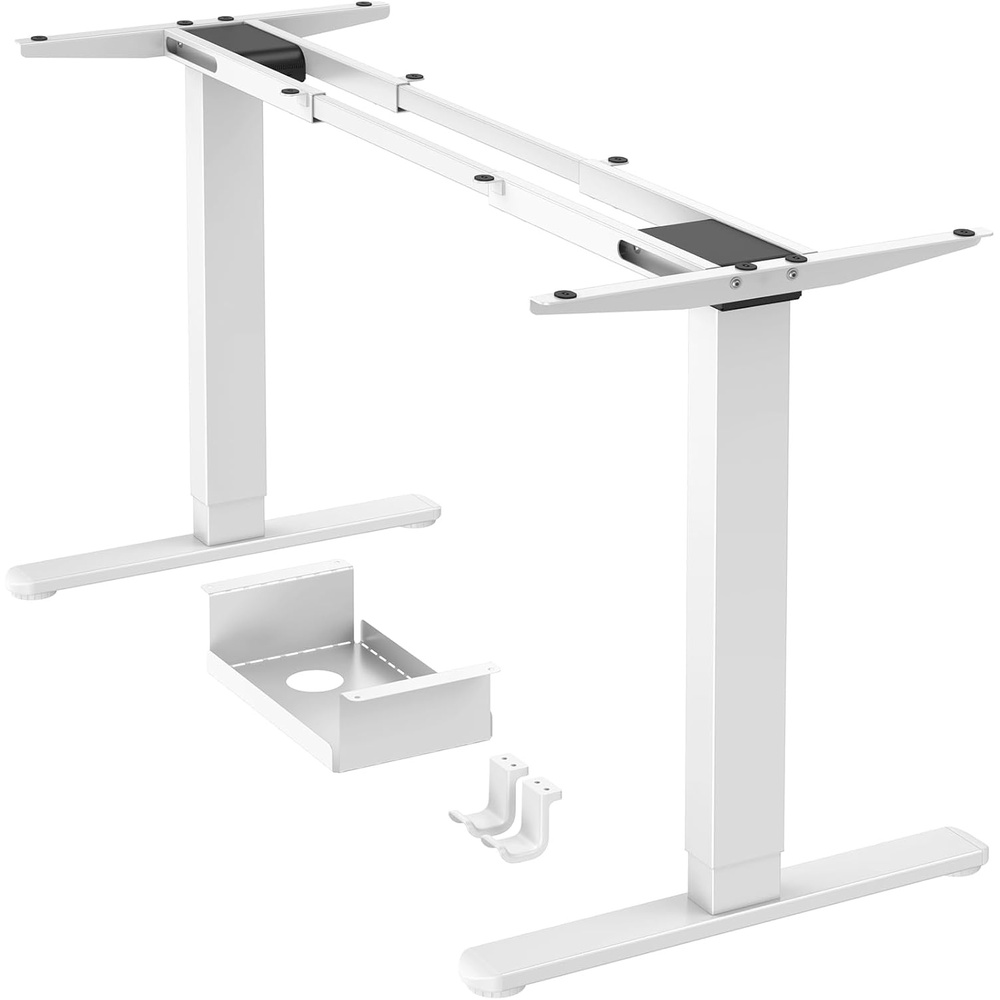 image:imageErGear Dual Motor Standing Desk Frame Electric Adjustable Legs Compatible Desktop Size 4490 264 lbs Weight Capacity 4 Memory Height Settings Stand up Desks Base Black Frame OnlyWhite