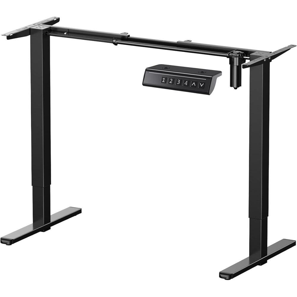 image:imageErGear Electric Standing Desk Legs 4 Memory Height Settings Height Adjustable Desk Frame Sit Stand Table Legs Up to 472 Ergonomic Stand up Converter Base Workstation Black Frame OnlyBlack