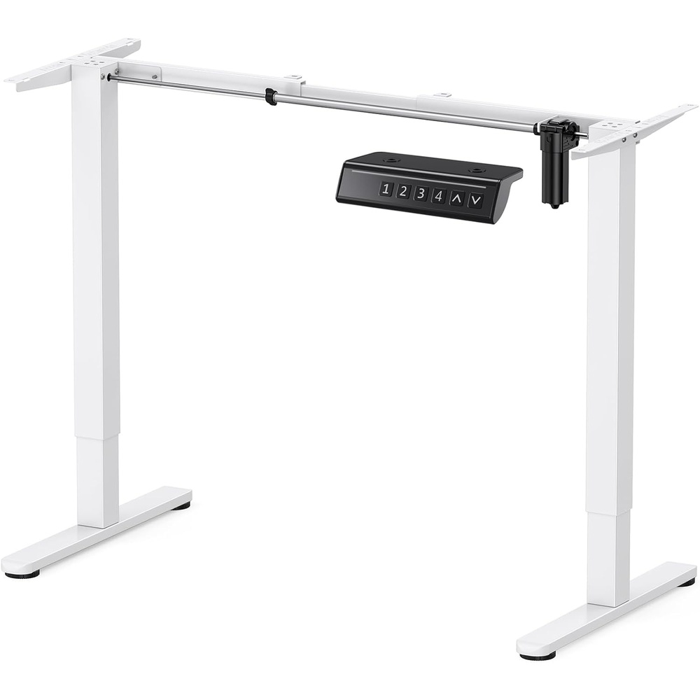 image:imageErGear Electric Standing Desk Legs 4 Memory Height Settings Height Adjustable Desk Frame Sit Stand Table Legs Up to 472 Ergonomic Stand up Converter Base Workstation Black Frame OnlyWhite