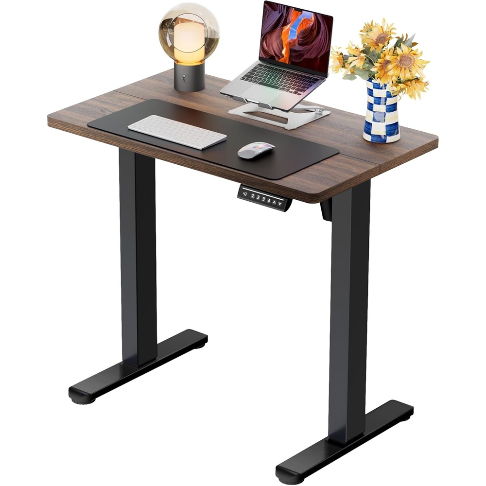 image:imageErgear Height Adjustable Electric Standing Desk 48x24 Inches Sit Stand up Memory Computer Home Office Desk NaturalEGESD5NDark Walnut