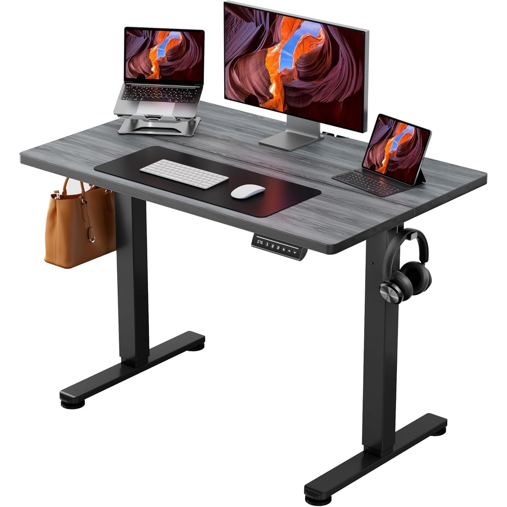image:imageErgear Height Adjustable Electric Standing Desk 48x24 Inches Sit Stand up Memory Computer Home Office Desk NaturalEGESD5NGrey