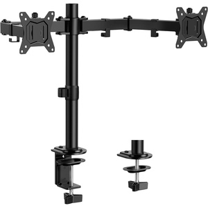 image:imageErGear Dual Monitor Desk Mount for 1334 Monitors up to 265 lbs Fully Adjustable Monitor Stand Holds 2 Computer Screens HeavyDuty Dual Monitor Arm with CClamp amp Grommet Base Black EGCM13BBlack